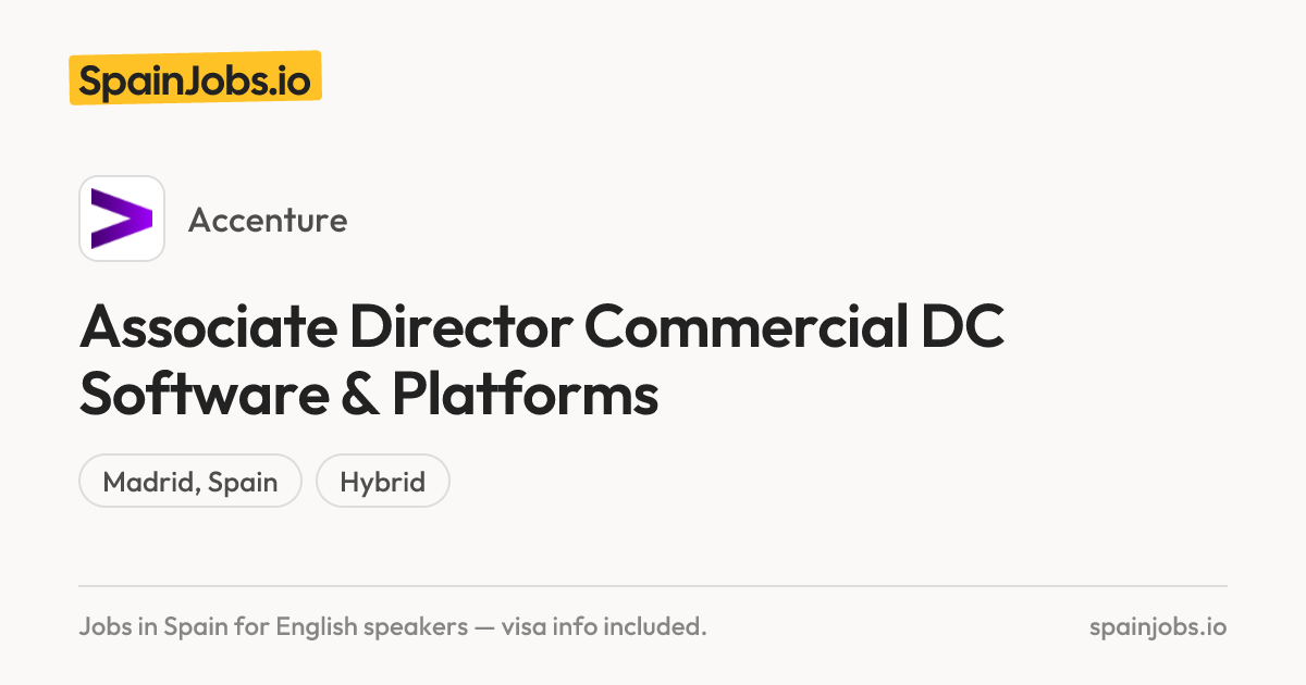 Associate Director Commercial DC Software & Platforms at Accenture ...