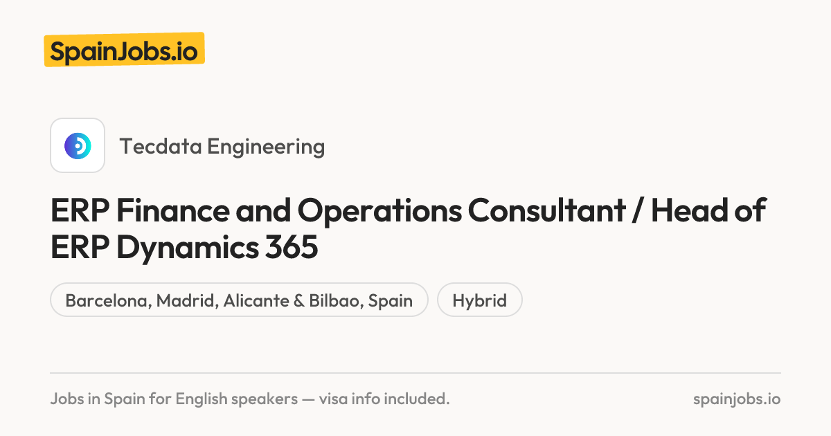 ERP Finance and Operations Consultant / Head of ERP Dynamics 365 at ...
