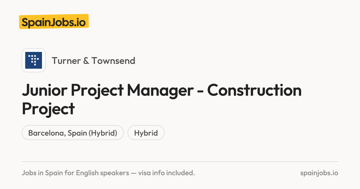 Junior Project Manager - Construction Project at Turner & Townsend ...