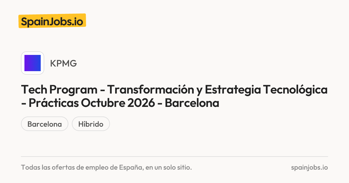 Tech Program - Transformación y Estrategia Tecnológica - Prácticas ...