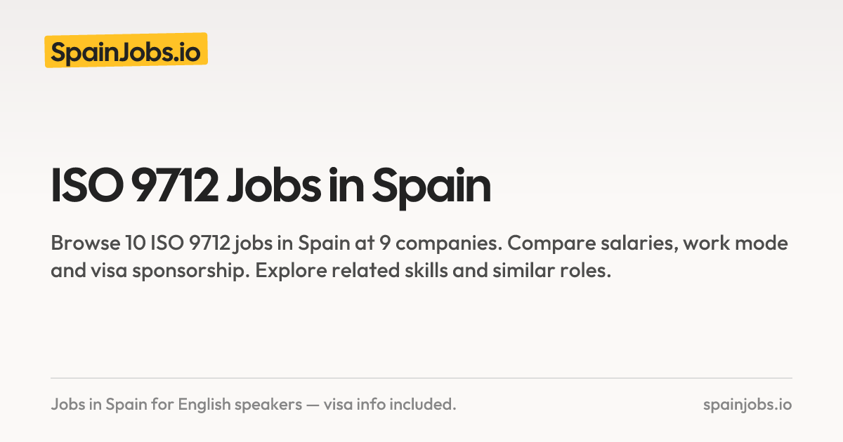 ISO 9712 Jobs in Spain | SpainJobs.io