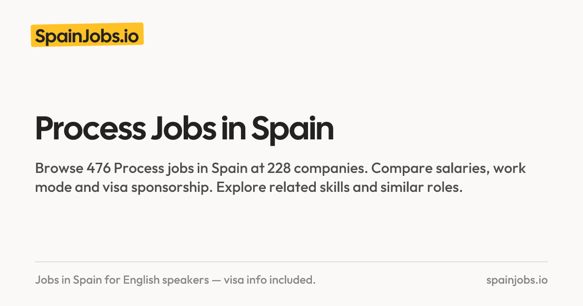Process Jobs in Spain | SpainJobs.io